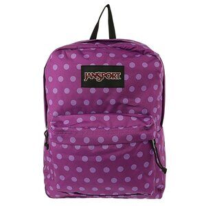 Mochila JanSport Black Label SuperBreak Roxa,Purple Plum Polka Dot Single
